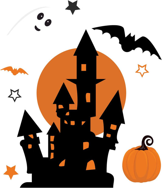 Inspirational Quote Halloween House with Ghost Pumpkin and Bat Sticker Motivational Sticker Vinyl Decal Motivation Stickers- 5" Vinyl Sticker Waterproof