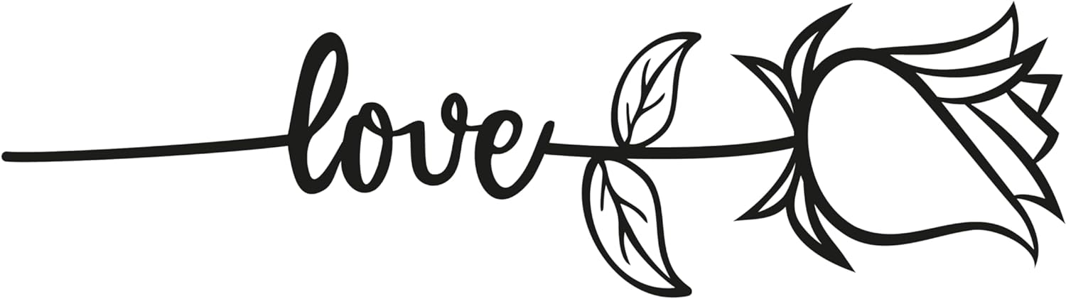 Inspirational Quote Hand Drawn Love Flower Motivational Sticker Vinyl Decal Motivation Stickers- 5" Vinyl Sticker Waterproof
