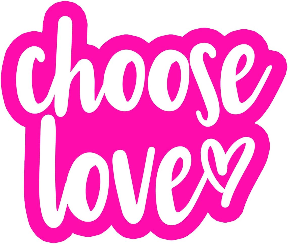 Inspirational Quote Choose Love Motivational Sticker Vinyl Decal Motivation Stickers- 5" Vinyl Sticker Waterproof