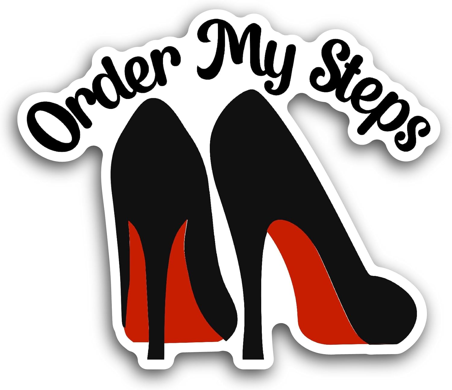 2 (Pieces) 3" and 5" Order My Steps Sticker, Waterproof Vinyl Decals for Many Purpose Like Cars, Trucks, Laptops, Phones, Windows and More