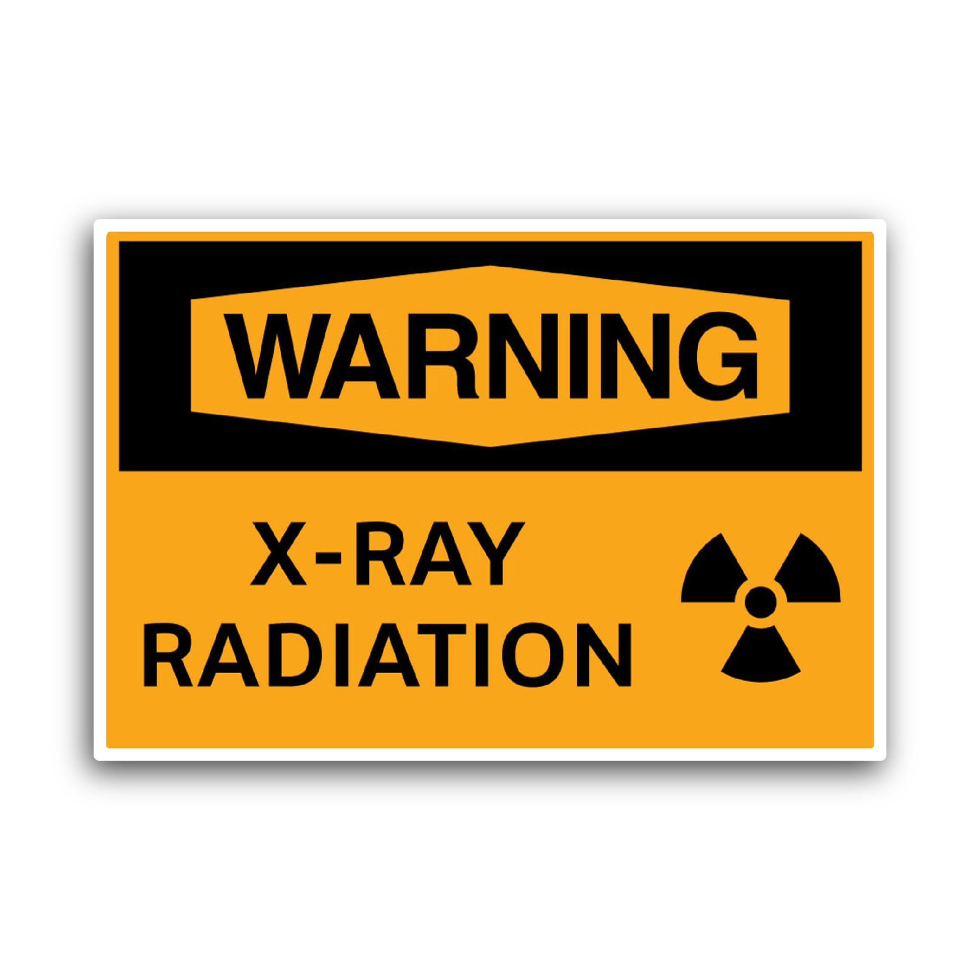 2 (Pieces) 3" and 5" Warning X-Ray Radiation Sticker, Waterproof Vinyl Decals for Many Purpose Like 