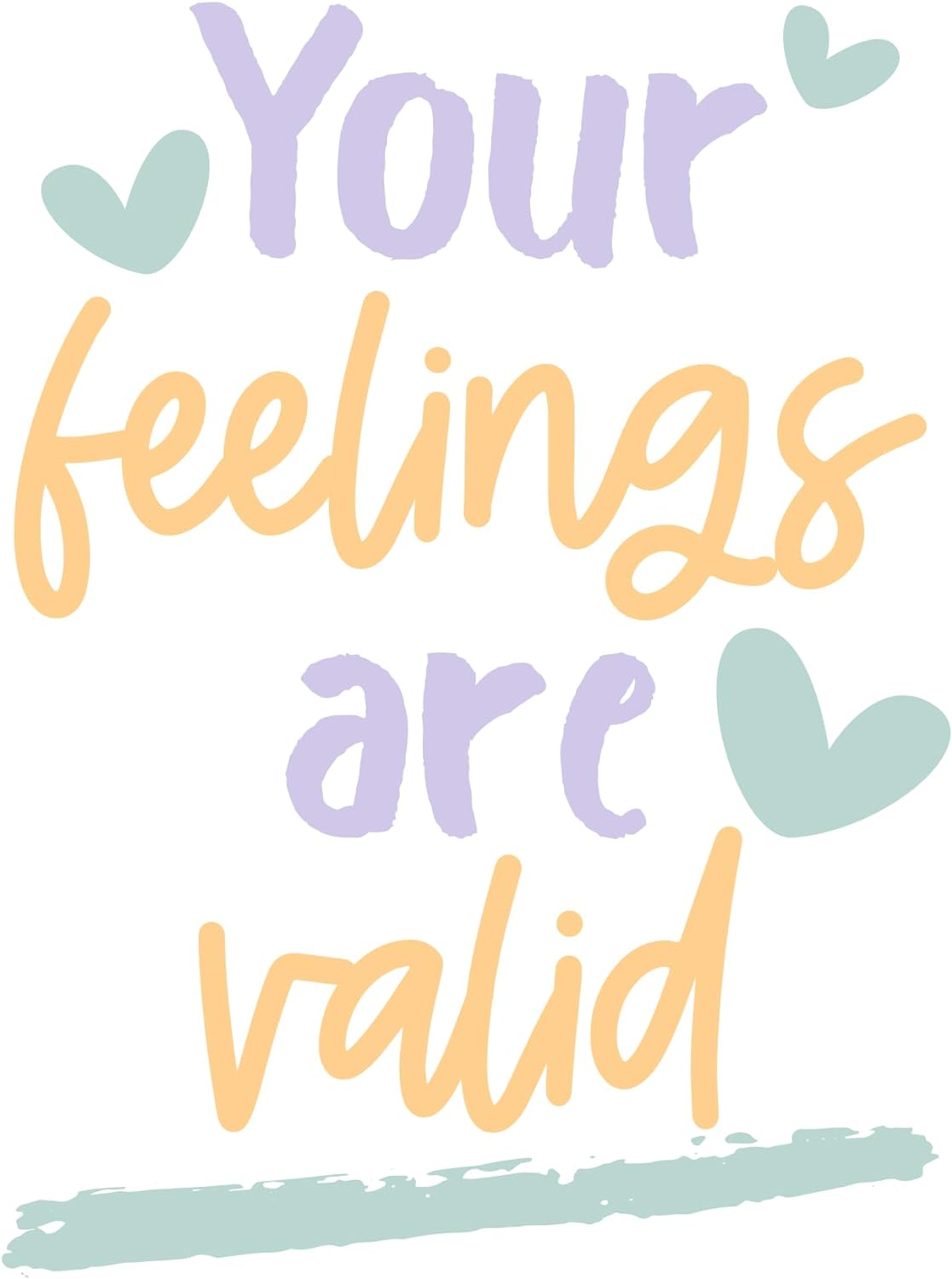 Inspirational Quote "Your Feelings are Valid" Motivational Sticker Vinyl Decal Motivation Stickers- 5" Vinyl Sticker Waterproof