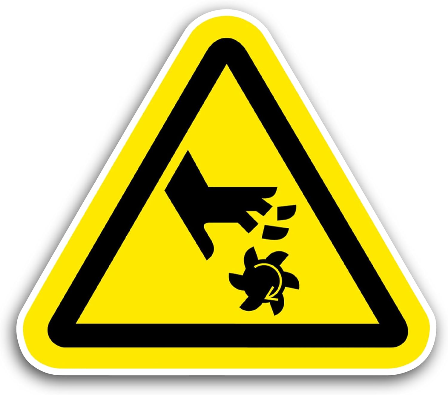 2 (Pieces) 3" and 5" Cutting of Fingers Sticker, Waterproof Vinyl Decals for Many Purpose Like Cars, Trucks, Laptops, Phones, Windows and More