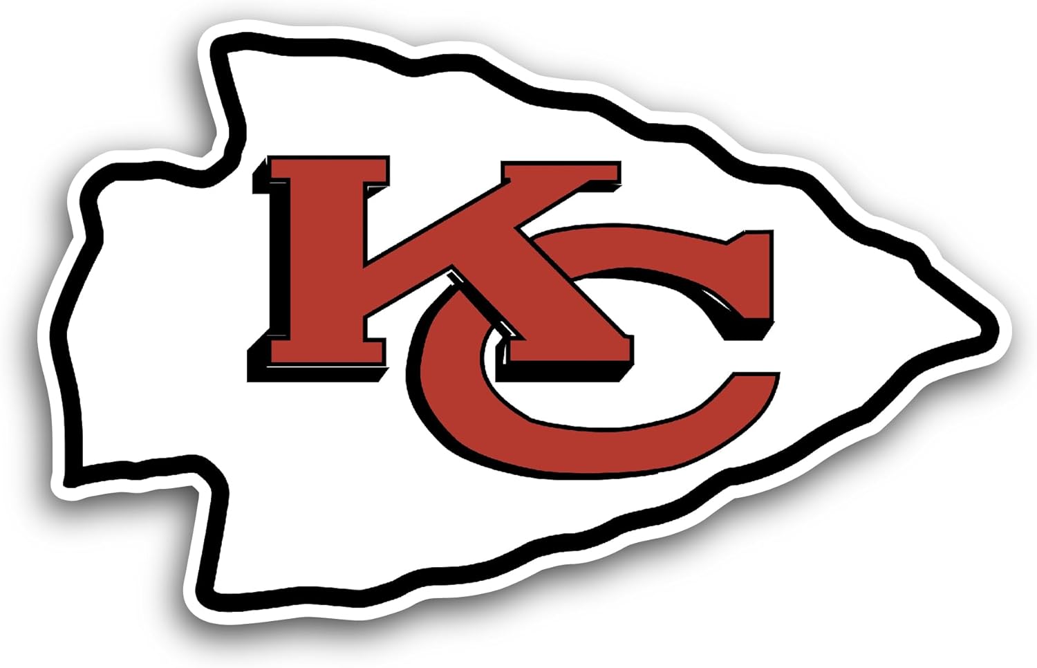 2 (Pieces) 3" and 5" Kansas C1ty Chiefs Decal Sticker, Waterproof Vinyl Decals for Many Purpose Like Cars, Trucks, Laptops, Phones, Windows and More