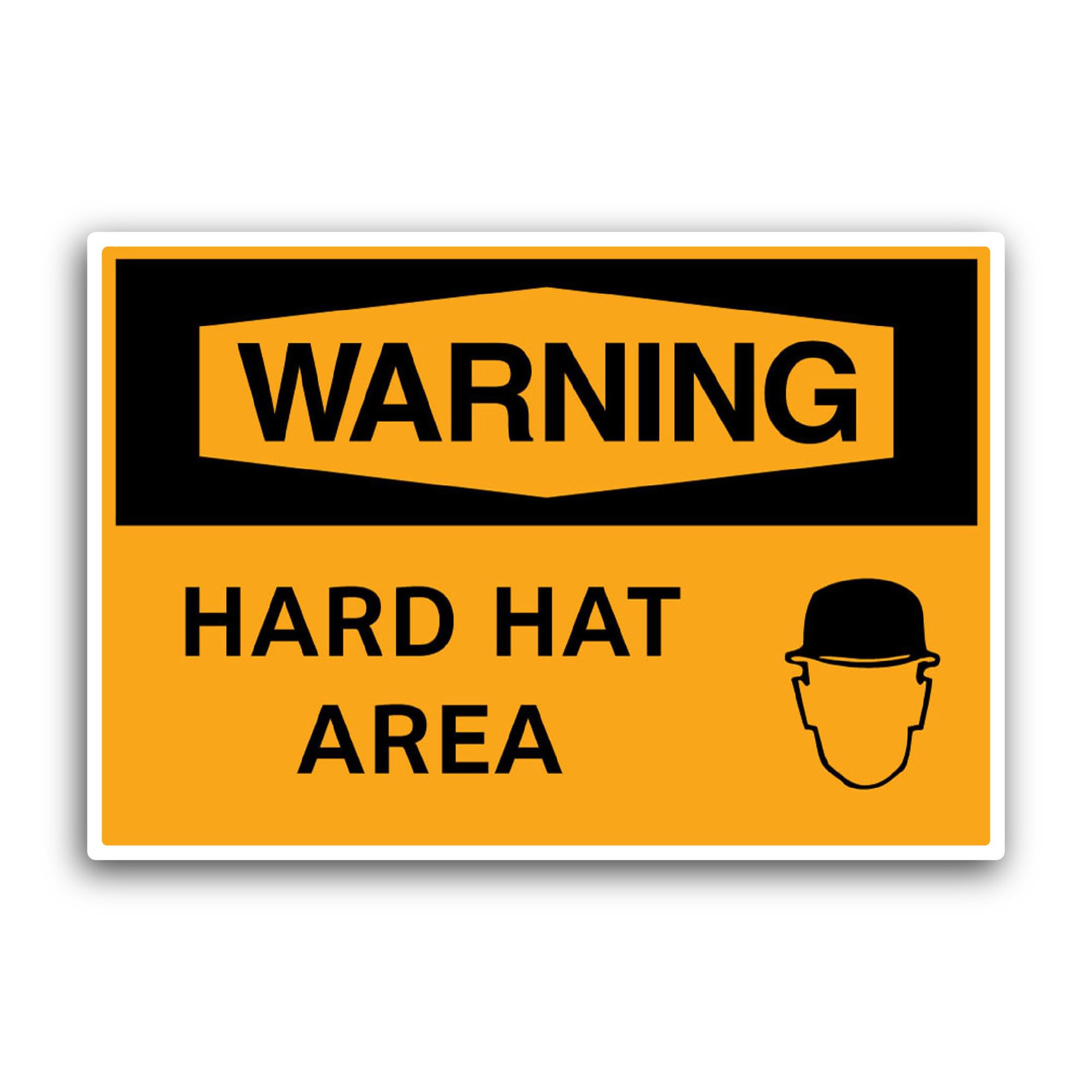 2 (Pieces) 3" and 5" Hard hat Area Sticker, Waterproof Vinyl Decals for Many Purpose Like Cars, Truc