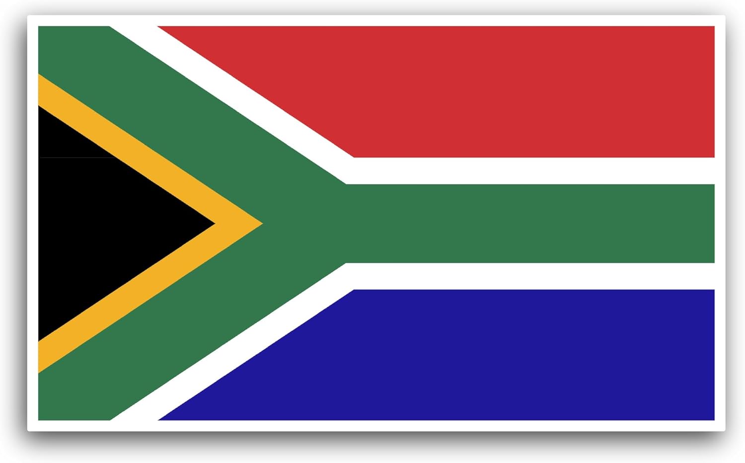 2 (Pieces) 3" and 5" South Africa Flag Sticker, Waterproof Vinyl Decals for Many Purpose Like Cars, Trucks, Laptops, Phones, Windows and More
