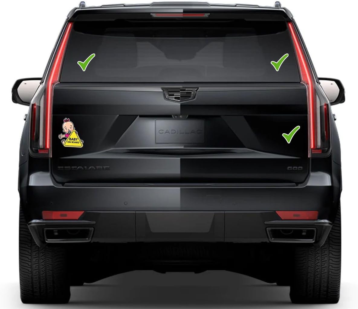 Baby on Board Cute Sign Window Vinyl Decal Sticker 6" (White), Waterproof Vinyl Decals for Many Purpose Like Cars, Trucks, Laptops, Phones, Windows and More
