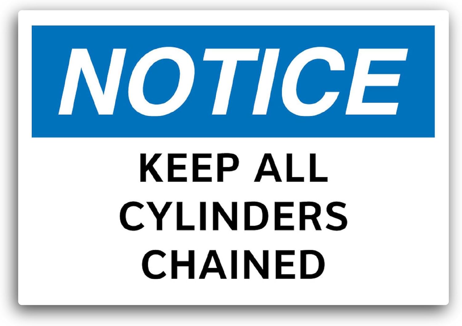 2 (Pieces) 3" and 5" Keep All Cylinders Chained Sticker, Waterproof Vinyl Decals for Many Purpose Like Cars, Trucks, Laptops, Phones, Windows and More