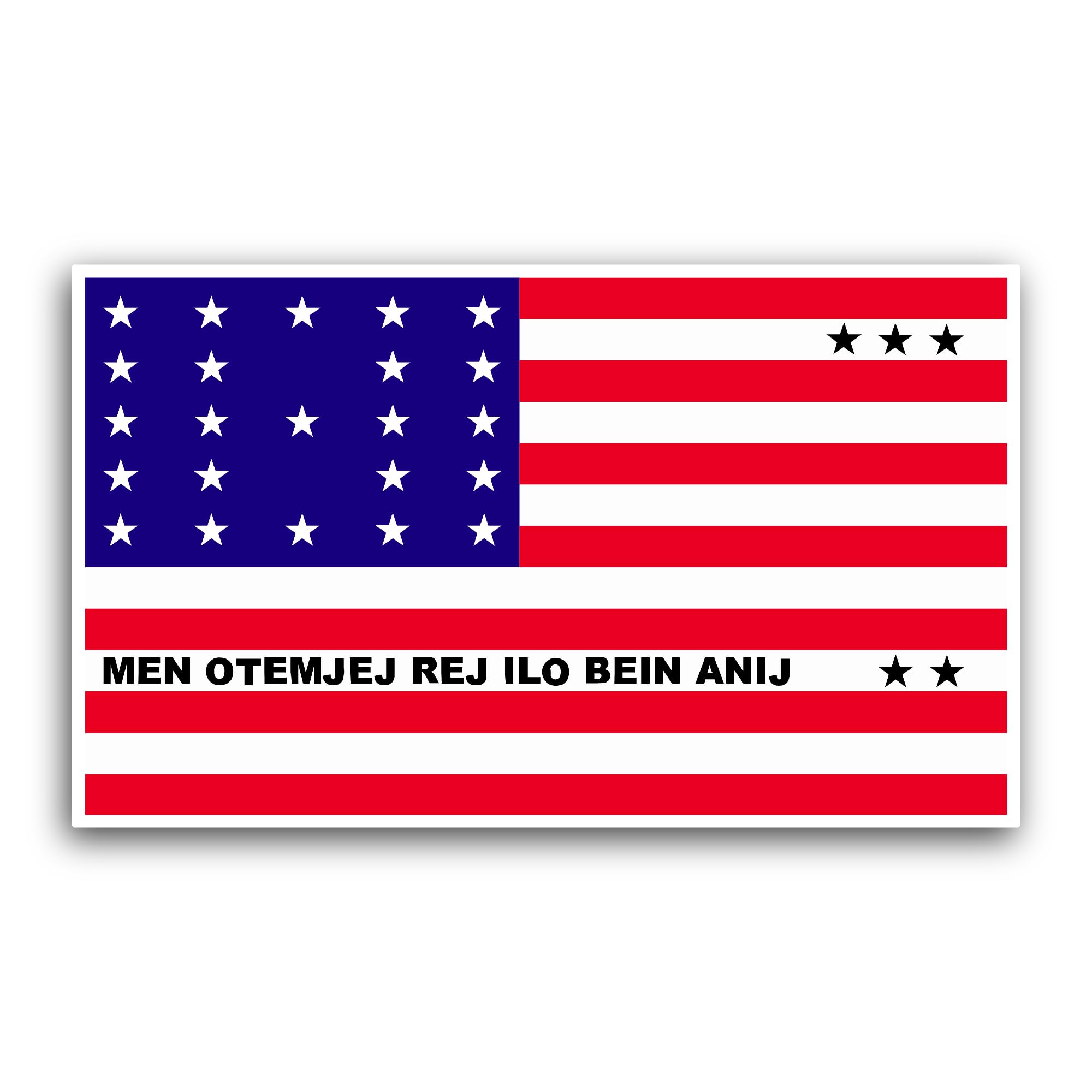 3 (Pieces) 1" 2" and 3" Number Three in American Flag Decal Sticker, Waterproof & Scratch Resistant 