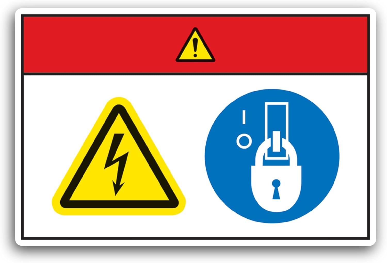 2 (Pieces) 3" and 5" Safety Sign Sticker, Waterproof Vinyl Decals for Many Purpose Like Cars, Trucks, Laptops, Phones, Windows and More