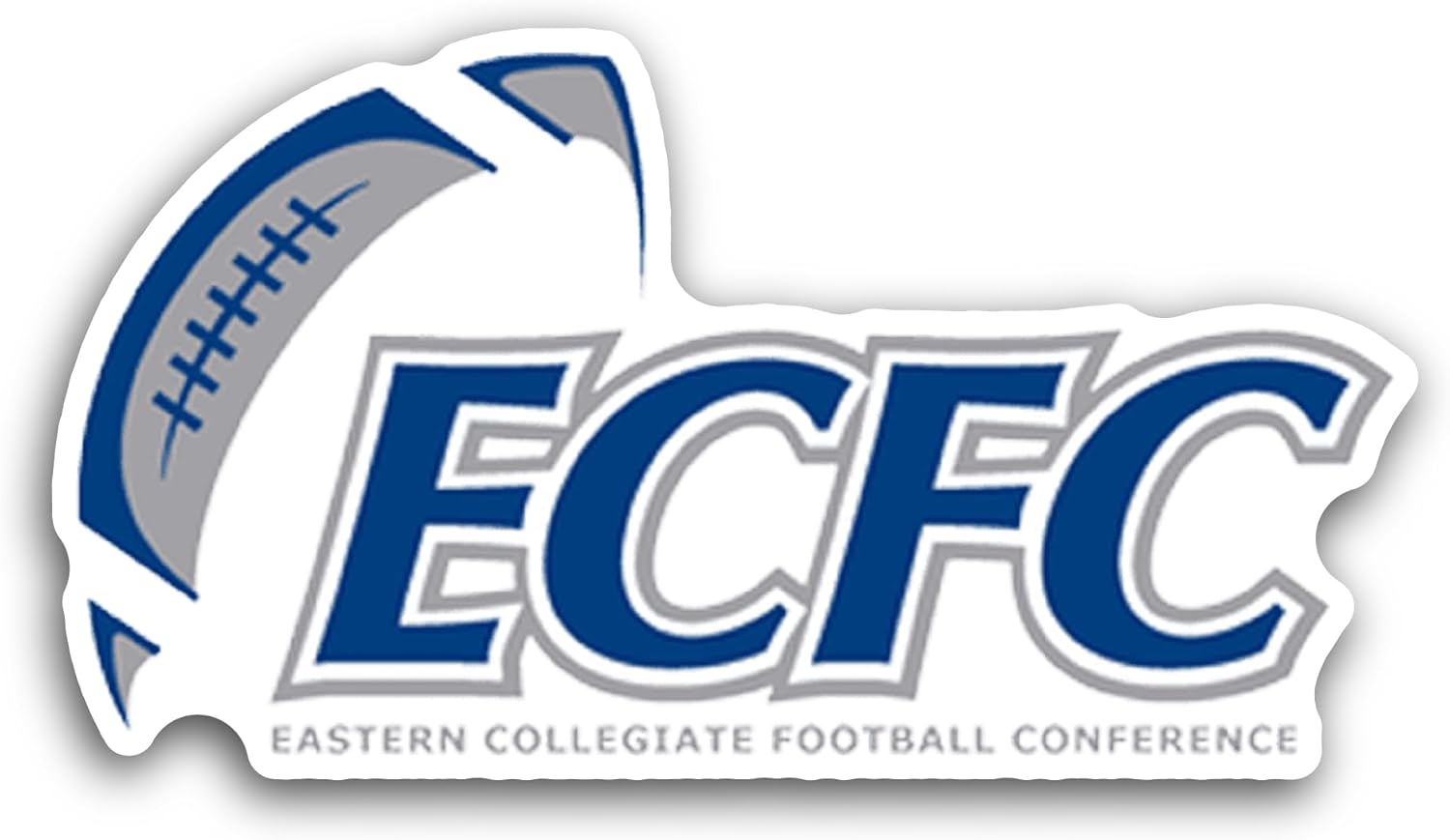 2 (Pieces) 3" and 5" Eastern C0llegiate Football Conference Sticker, Waterproof Vinyl Decals for Many Purpose Like Cars, Trucks, Laptops, Phones, Windows and More