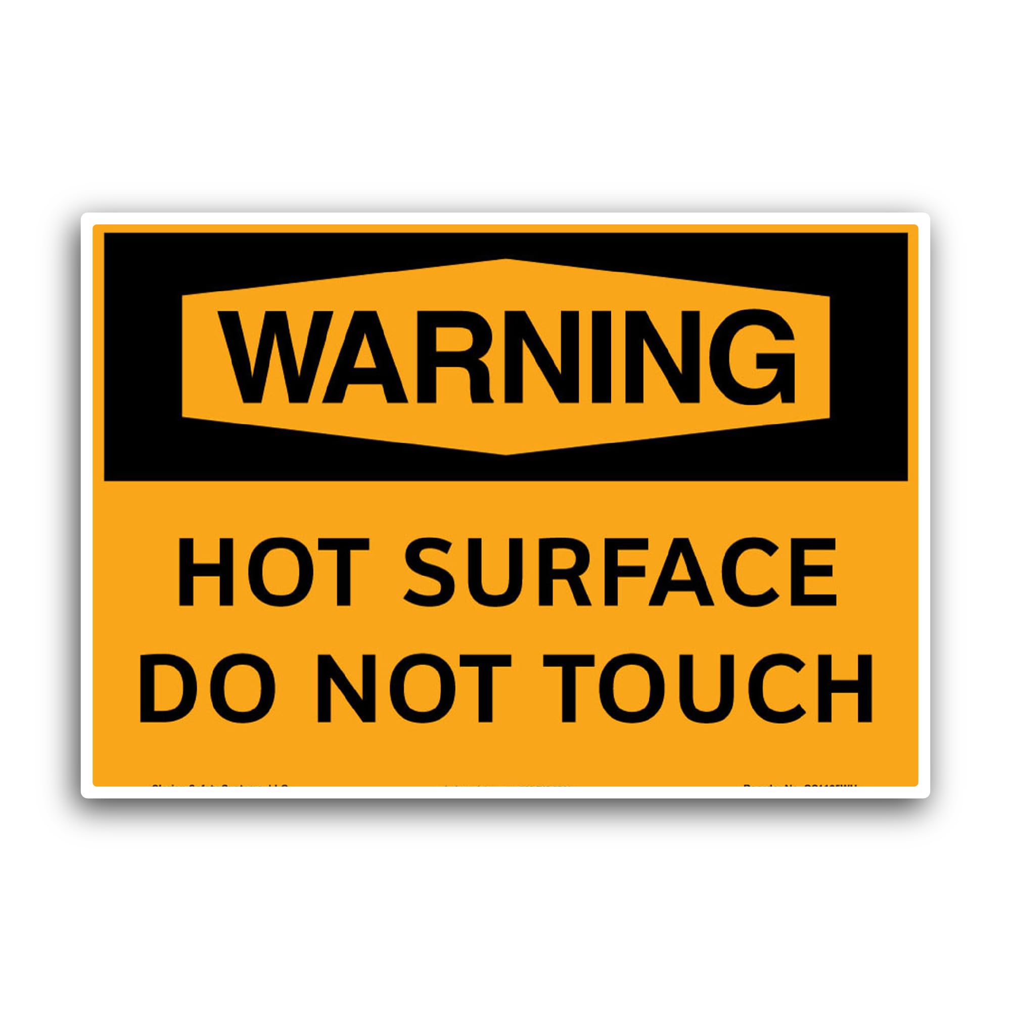 2 (Pieces) 3" and 5" Hot Surface Warning Sticker, Waterproof Vinyl Decals for Many Purpose Like Cars