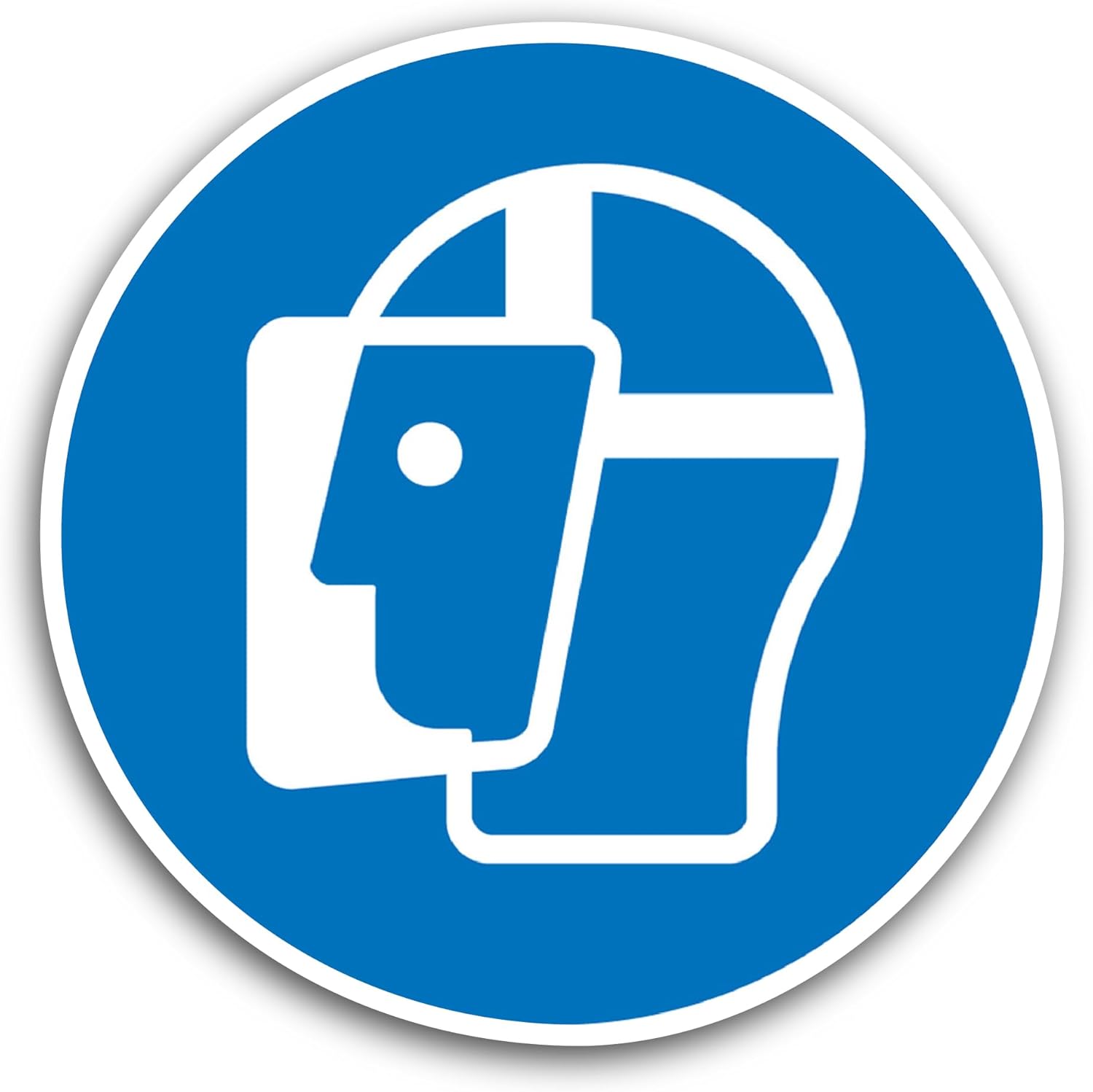 2 (Pieces) 3" and 5" Mandatory Sign Sticker, Waterproof Vinyl Decals for Many Purpose Like Cars, Trucks, Laptops, Phones, Windows and More