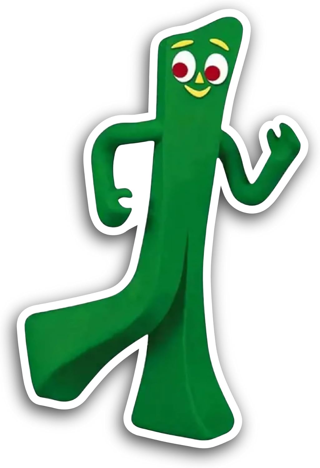 2 (Pieces) 3" and 5" Green Rubber Toy Sticker, Waterproof Vinyl Decals for Many Purpose Like Cars, Trucks, Laptops, Phones, Windows and More