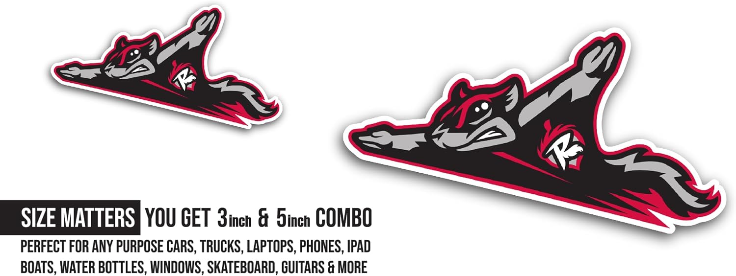 2 (Pieces) 3" and 5" Fly1ng Squirr3ls Logo Decal Sticker, Waterproof Vinyl Decals for Many Purpose Like Cars, Trucks, Laptops, Phones, Windows and More