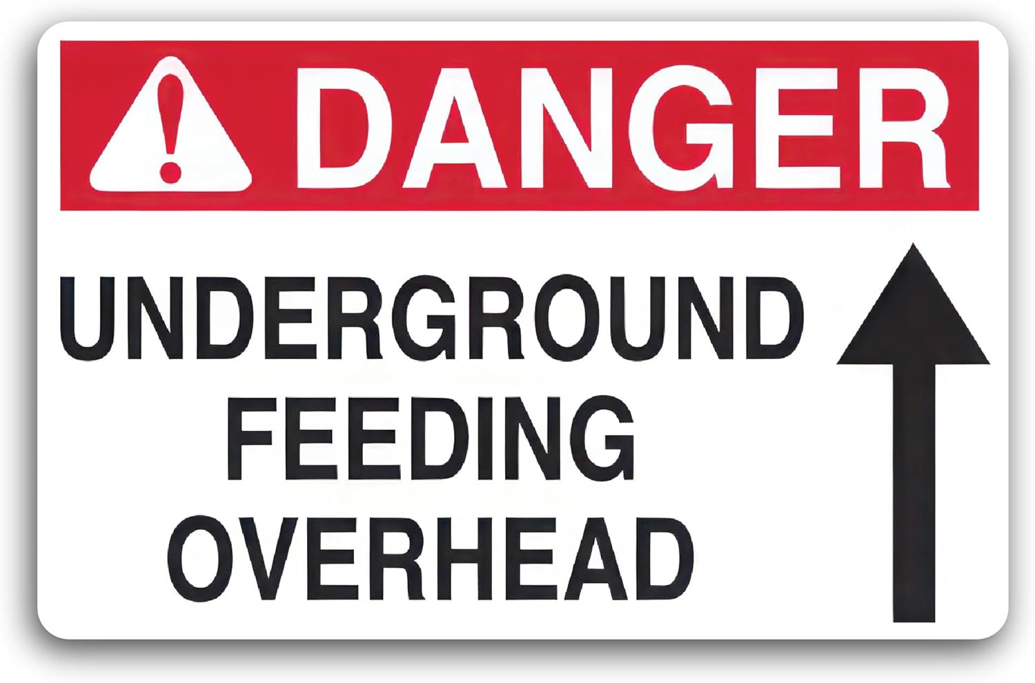 2 (Pieces) 3" and 5" Underground Feeding Overhead Decal Sticker, Waterproof Vinyl Decals for Many Purpose Like Cars, Trucks, Laptops, Phones, Windows and More