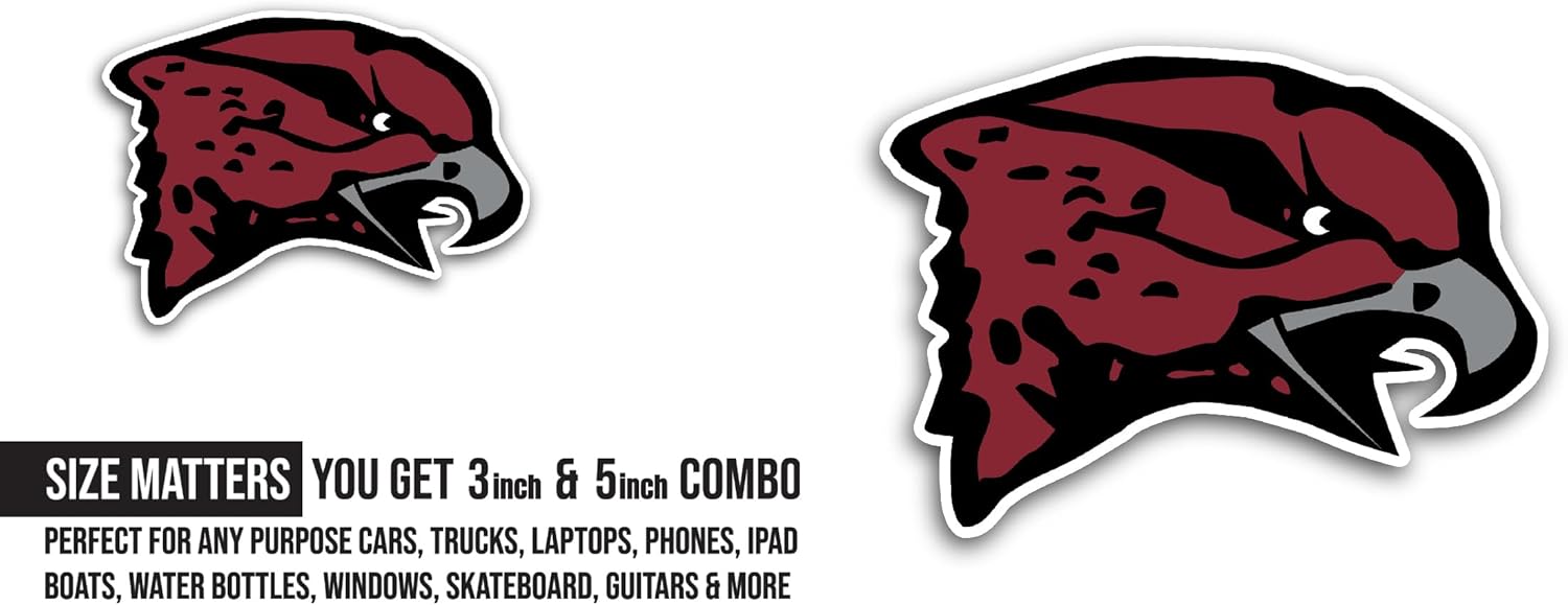 2 (Pieces) 3" and 5" Maryland Eastern Sh0re Hawks Sticker, Waterproof Vinyl Decals for Many Purpose Like Cars, Trucks, Laptops, Phones, Windows and More