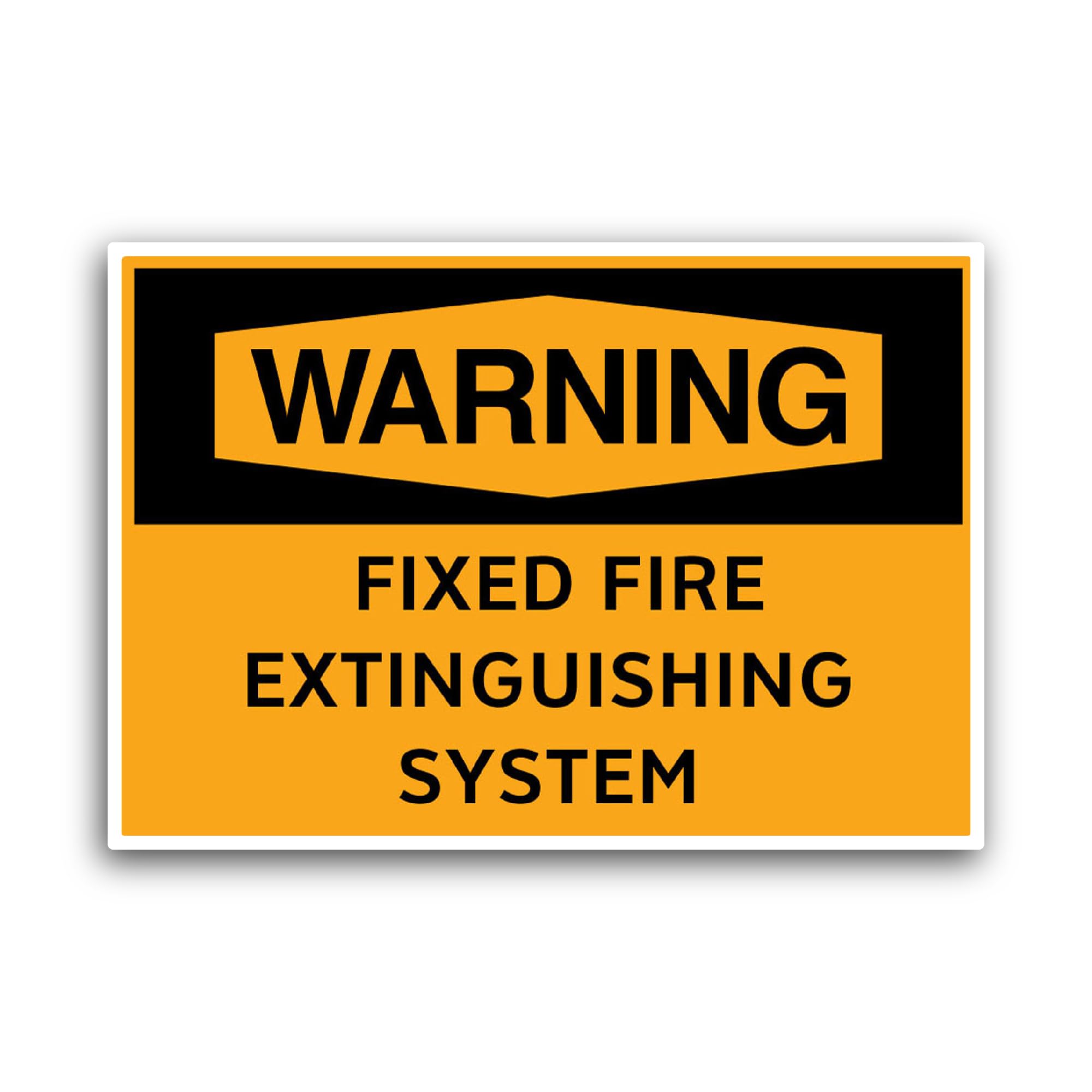 2 (Pieces) 3" and 5" Warning Fixed Fire Sticker, Waterproof Vinyl Decals for Many Purpose Like Cars,
