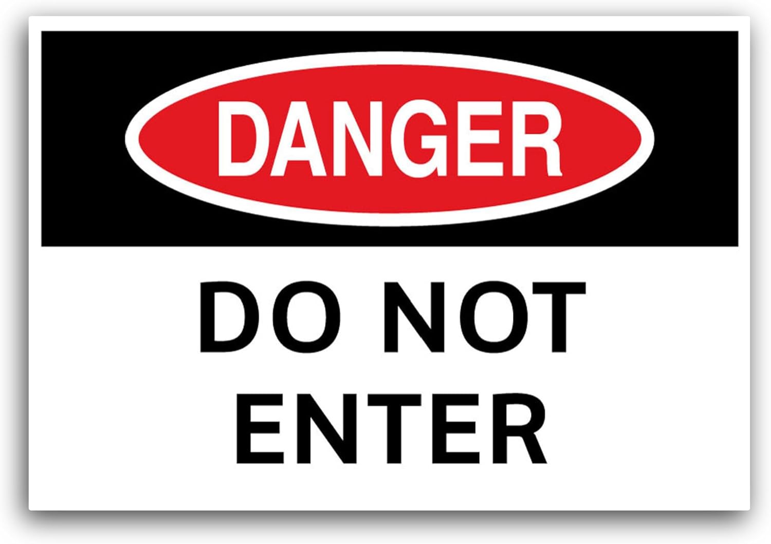 2 (Pieces) 3" and 5" D0 N0t Enter Sticker, Waterproof Vinyl Decals for Many Purpose Like Cars, Trucks, Laptops, Phones, Windows and More