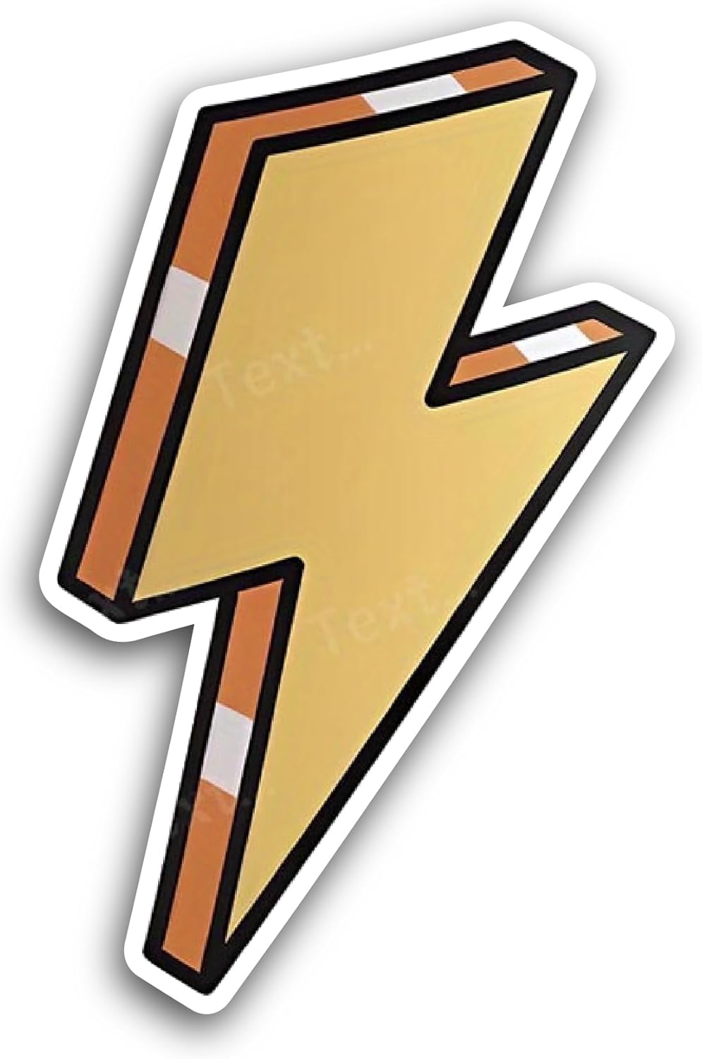 2 (Pieces) 3" and 5" Yellow Lightning Sticker, Waterproof Vinyl Decals for Many Purpose Like Cars, Trucks, Laptops, Phones, Windows and More