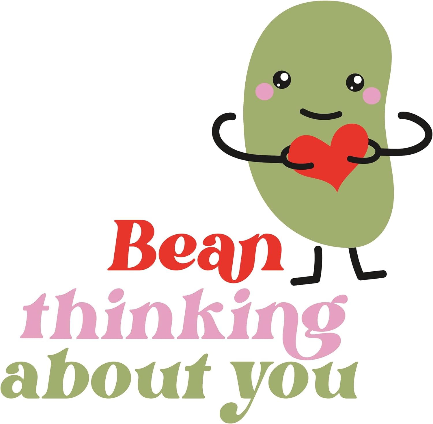 Inspirational Quote Bean Thinking About Motivational Sticker Vinyl Decal Motivation Stickers- 5" Vinyl Sticker Waterproof