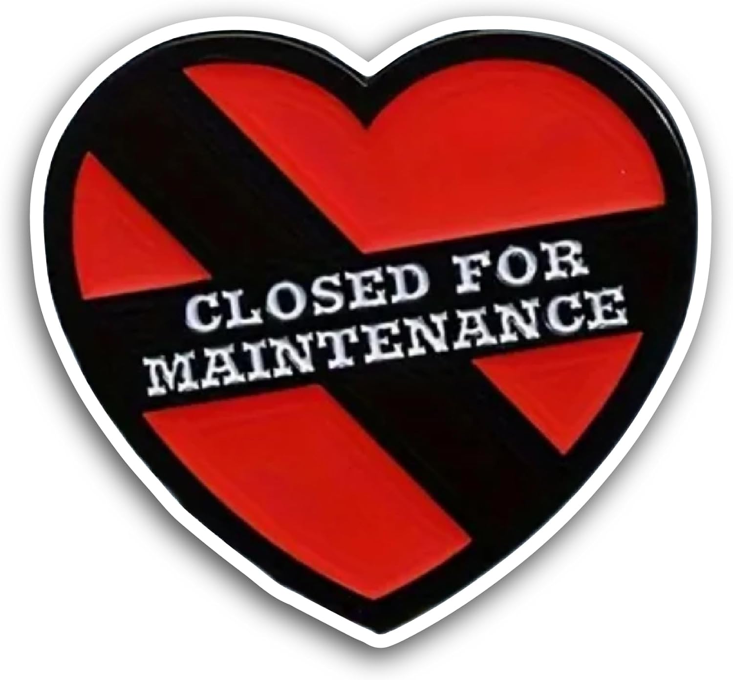 2 (Pieces) 3" and 5" Closed for Maintenance Sticker, Waterproof Vinyl Decals for Many Purpose Like Cars, Trucks, Laptops, Phones, Windows and More