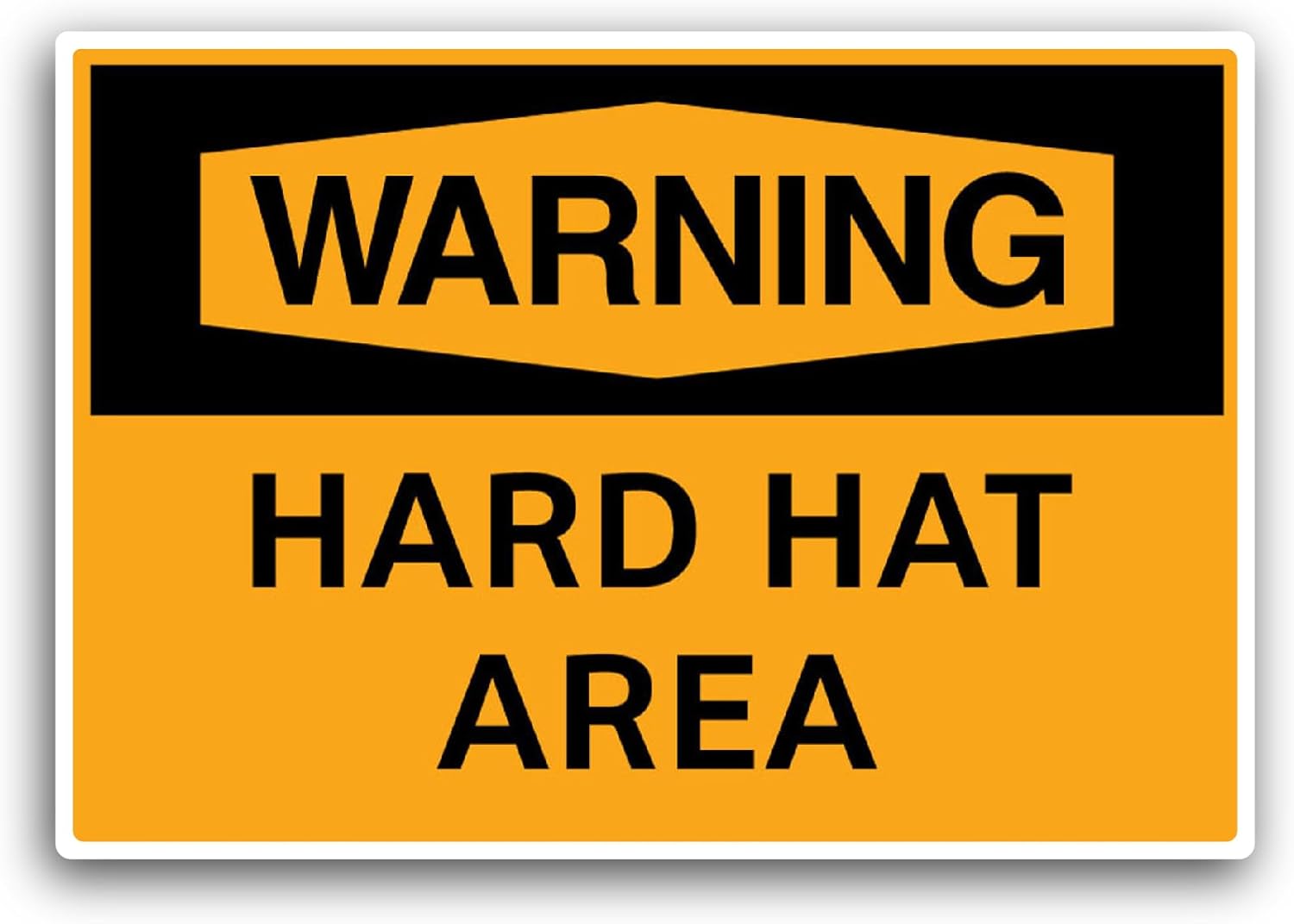 2 (Pieces) 3" and 5" Hard Hat Sticker, Waterproof Vinyl Decals for Many Purpose Like Cars, Trucks, Laptops, Phones, Windows and More
