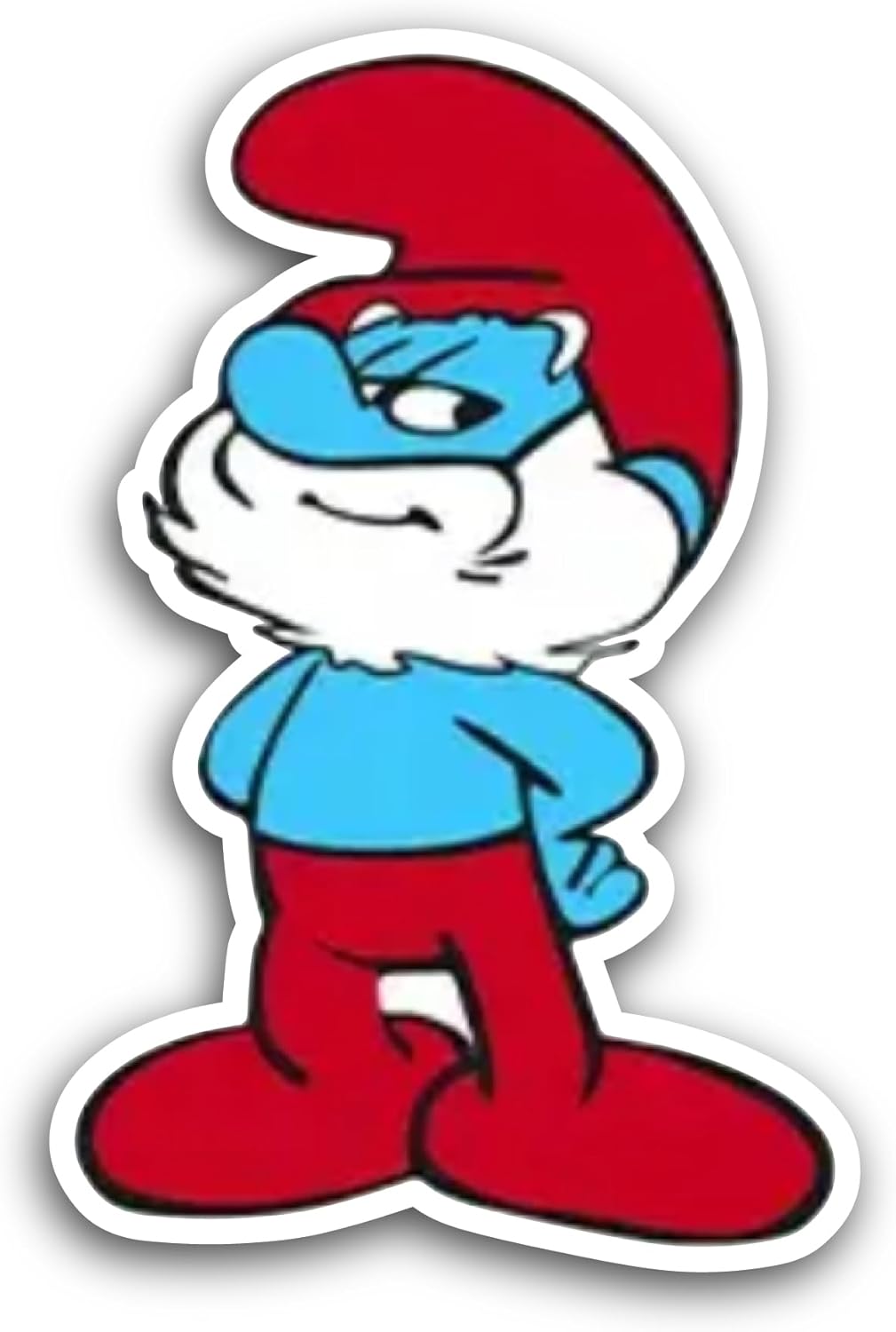 2 (Pieces) 3" and 5" Blue Dwarf Sticker, Waterproof Vinyl Decals for Many Purpose Like Cars, Trucks, Laptops, Phones, Windows and More