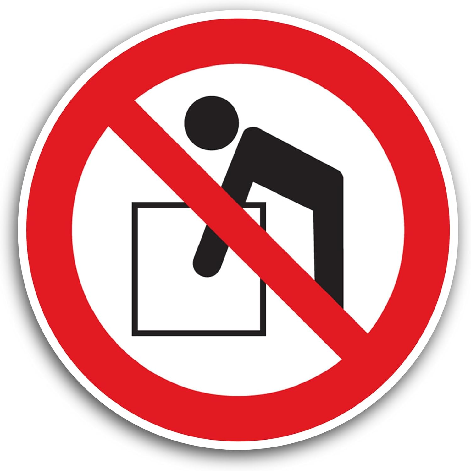 2 (Pieces) 3" and 5" Do Not Bend Sticker, Waterproof Vinyl Decals for Many Purpose Like Cars, Trucks, Laptops, Phones, Windows and More