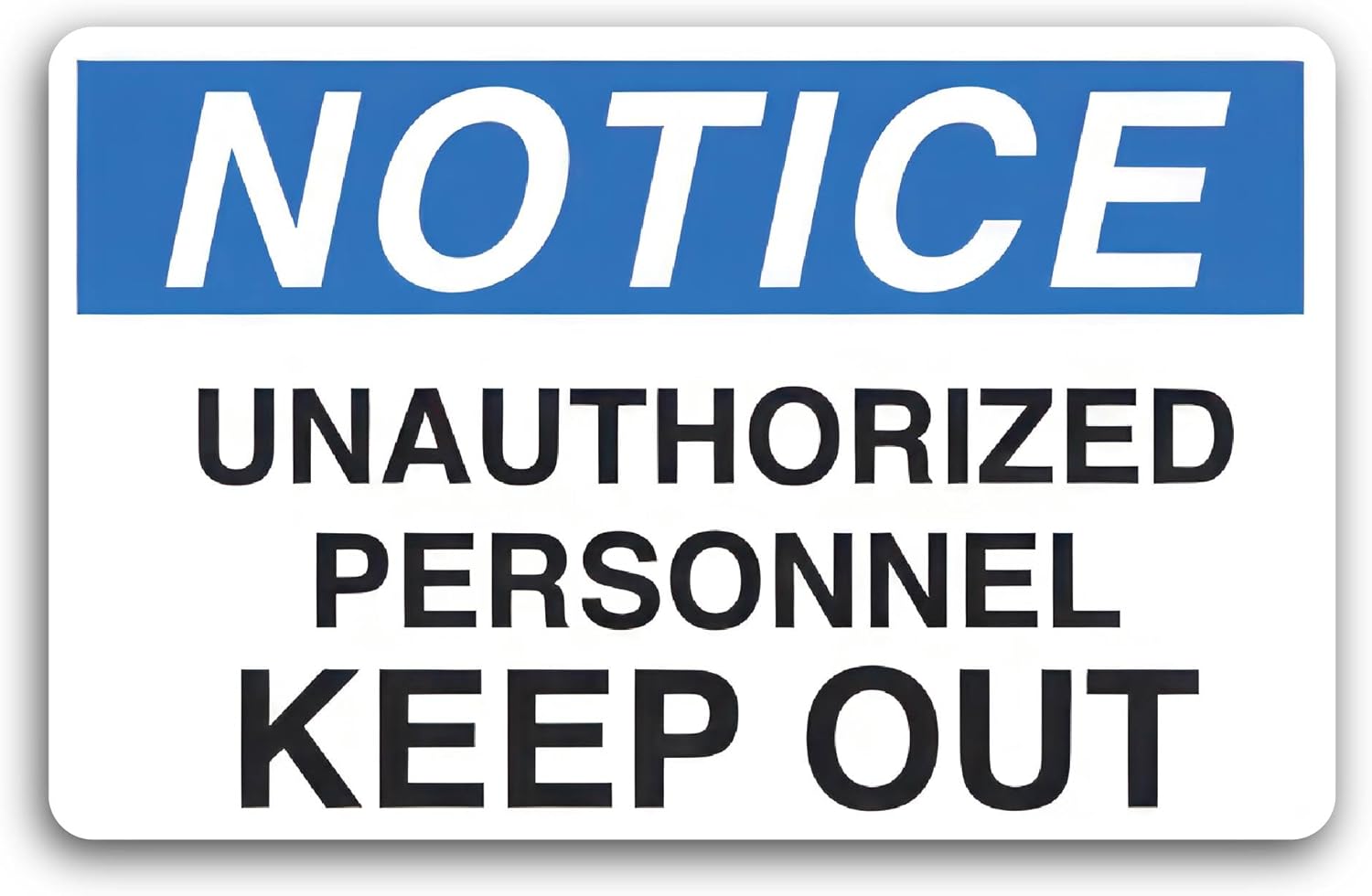 2 (Pieces) 3" and 5" Unauthorized Personnel Decal Sticker, Waterproof Vinyl Decals for Many Purpose Like Cars, Trucks, Laptops, Phones, Windows and More