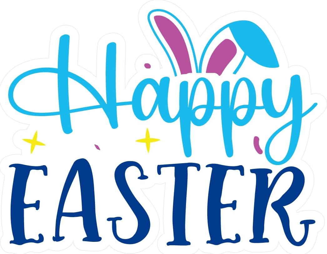 Inspirational Quote "Happy Easter" Motivational Sticker Vinyl Decal Motivation Stickers- 5" Vinyl Sticker Waterproof