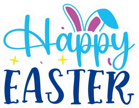 Inspirational Quote "Happy Easter" Motivational Sticker Vinyl Decal Motivation Stickers- 5" Vinyl Sticker Waterproof