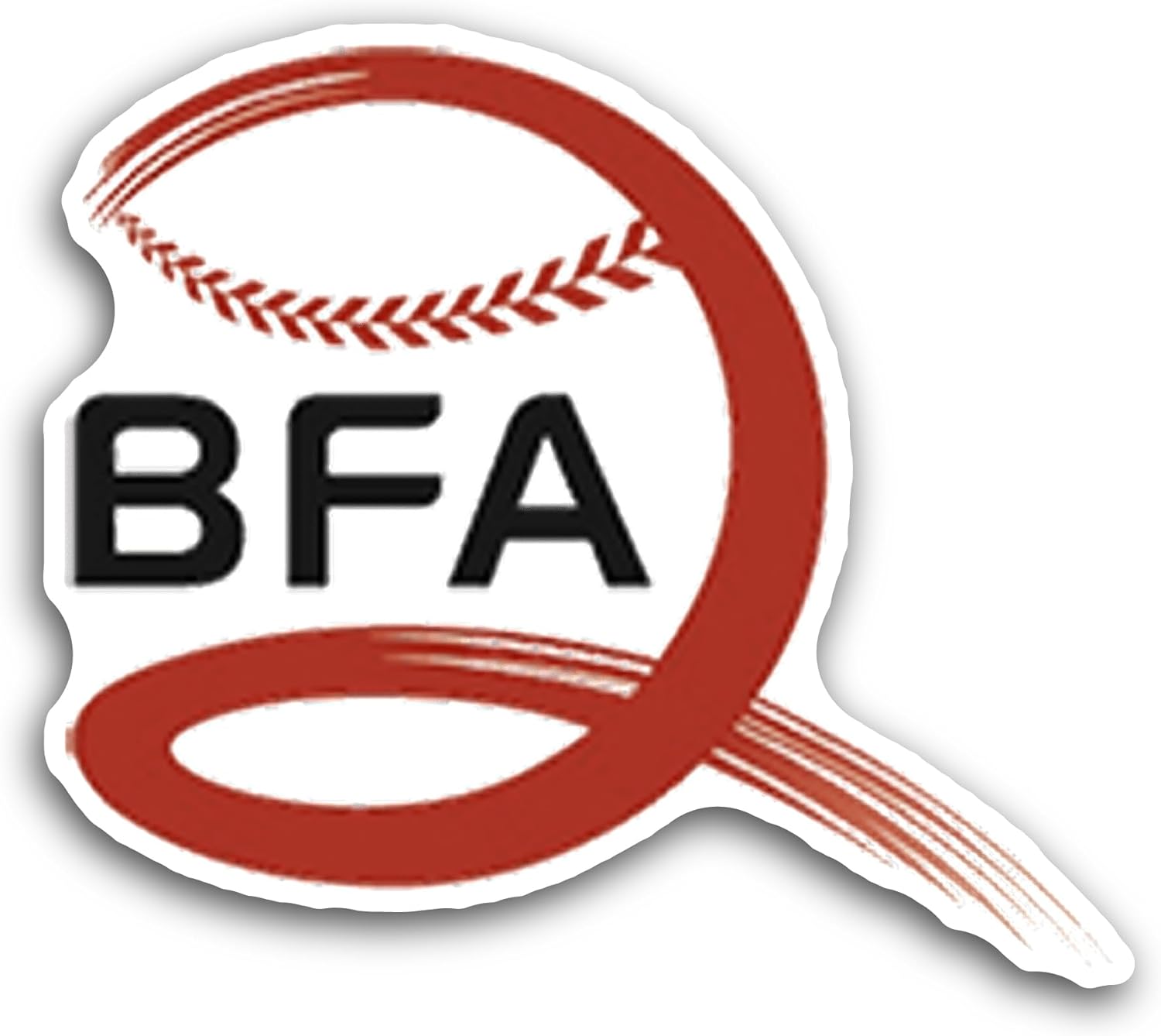 2 (Pieces) 3" and 5" BFA B@seball Federation Sticker, Waterproof Vinyl Decals for Many Purpose Like Cars, Trucks, Laptops, Phones, Windows and More