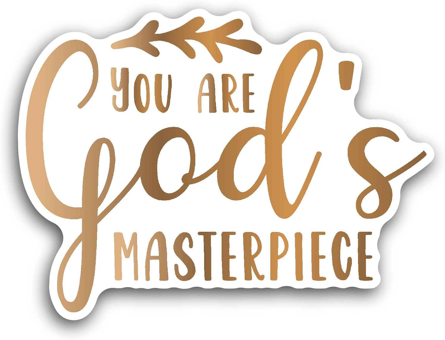2 (Pieces) 3" and 5" You are God's Masterpiece Sticker, Waterproof Vinyl Decals for Many Purpose Like Cars, Trucks, Laptops, Phones, Windows and More