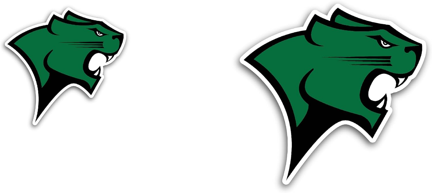 2 (Pieces) 3" and 5" Green Panther Sticker, Waterproof Vinyl Decals for Many Purpose Like Cars, Trucks, Laptops, Phones, Windows and More