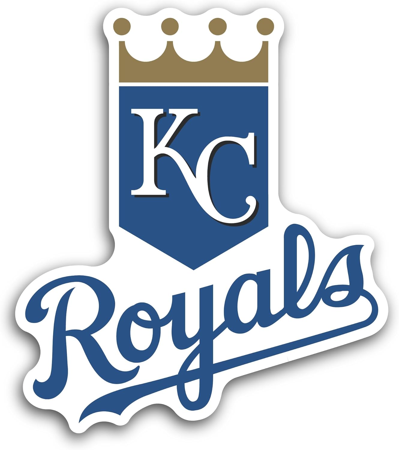 2 (Pieces) 3" and 5" Kansas City R0yals Sticker, Waterproof Vinyl Decals for Many Purpose Like Cars, Trucks, Laptops, Phones, Windows and More