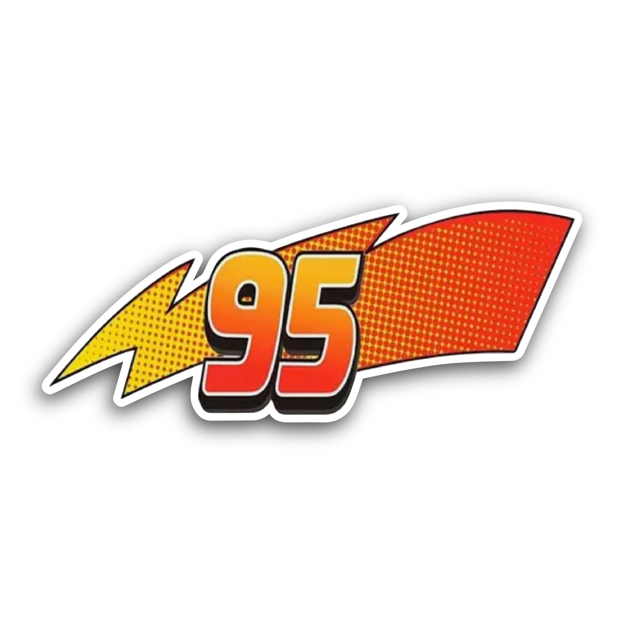 2 (Pieces) 3" and 5" Lighting 95 Sticker, Waterproof Vinyl Decals for Many Purpose Like Cars, Trucks