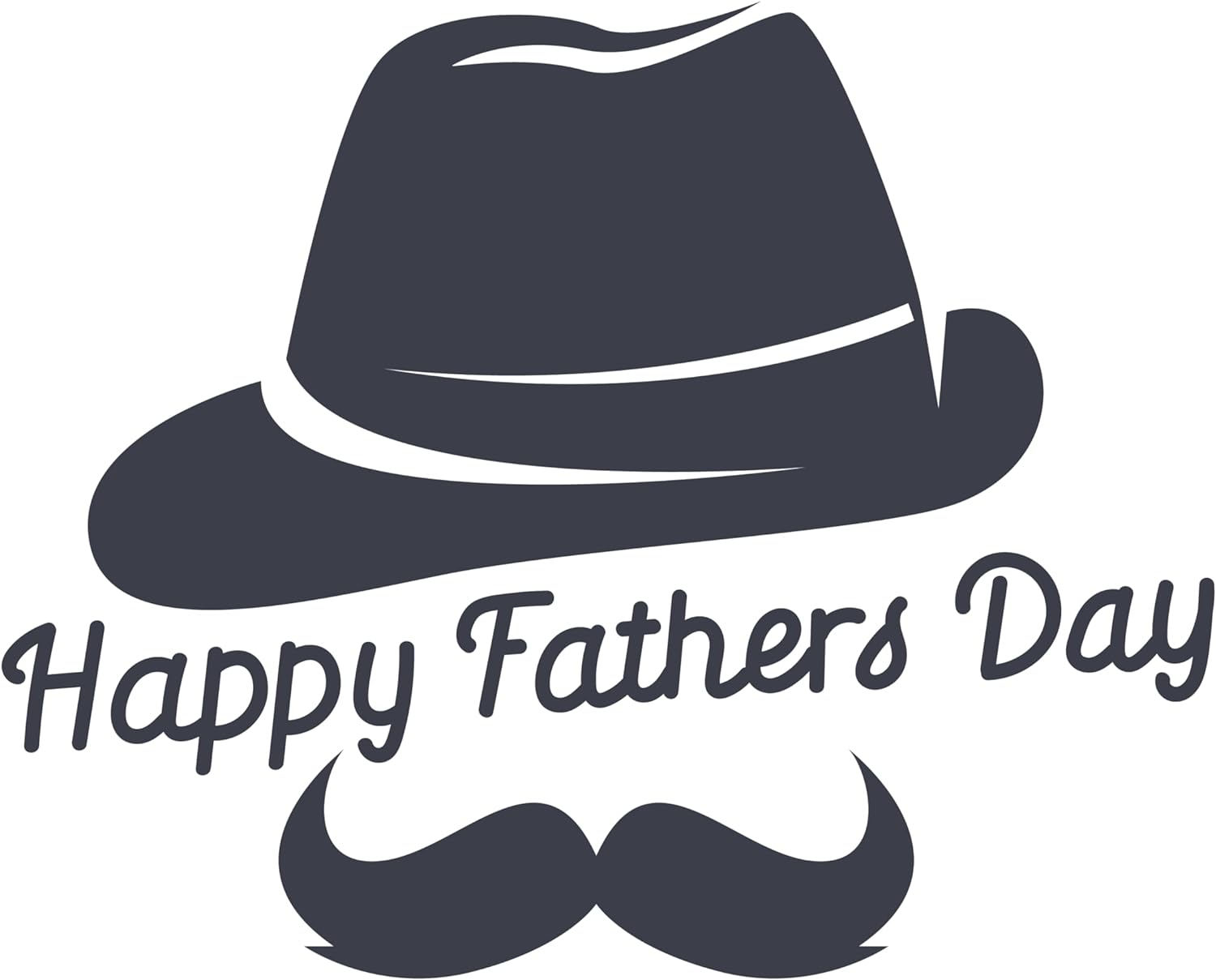 Inspirational Quote "Black hat Happy Father Day" Motivational Sticker Vinyl Decal Motivation Stickers- 5" Vinyl Sticker Waterproof