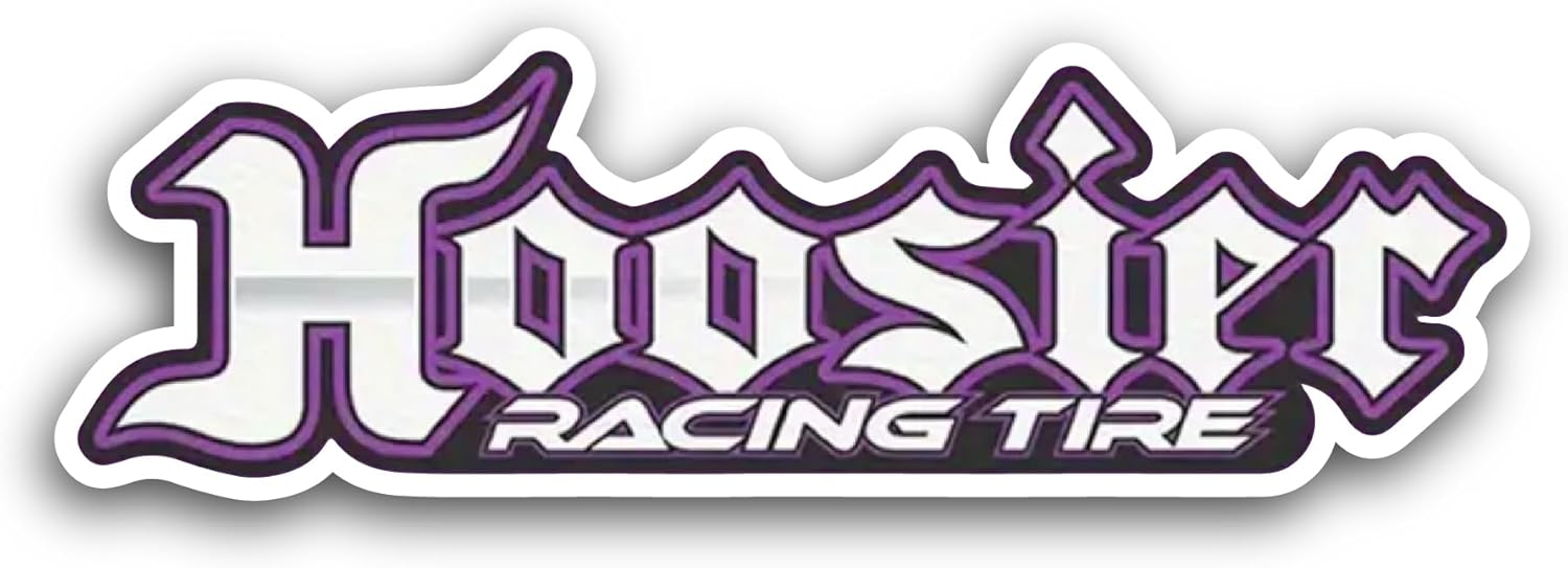 2 (Pieces) 3" and 5" Hoosier Racing Tire Sticker, Waterproof Vinyl Decals for Many Purpose Like Cars, Trucks, Laptops, Phones, Windows and More