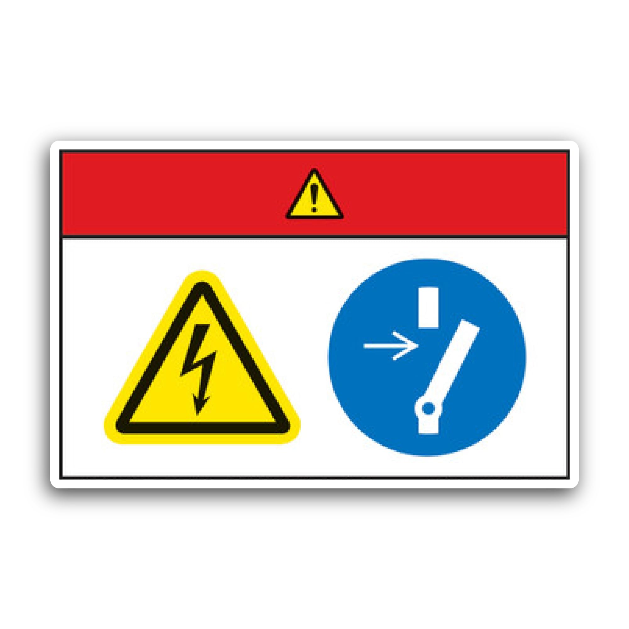 2 (Pieces) 3" and 5" Notice: Electric Equipment Stay Clear Sticker, Waterproof Vinyl Decals for Many