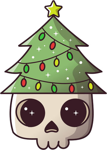 Inspirational Quote Xmas Tree Skull Motivational Sticker Vinyl Decal Motivation Stickers- 5