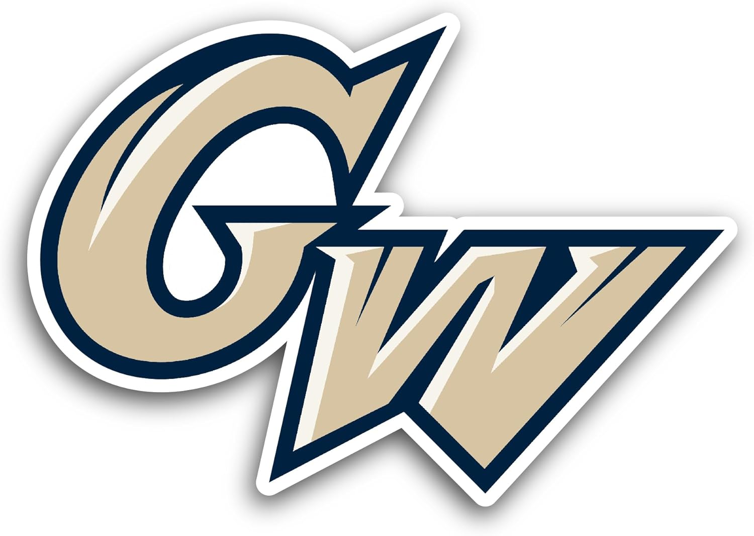 2 (Pieces) 3" and 5" George Washington C0lonials Sticker, Waterproof Vinyl Decals for Many Purpose Like Cars, Trucks, Laptops, Phones, Windows and More