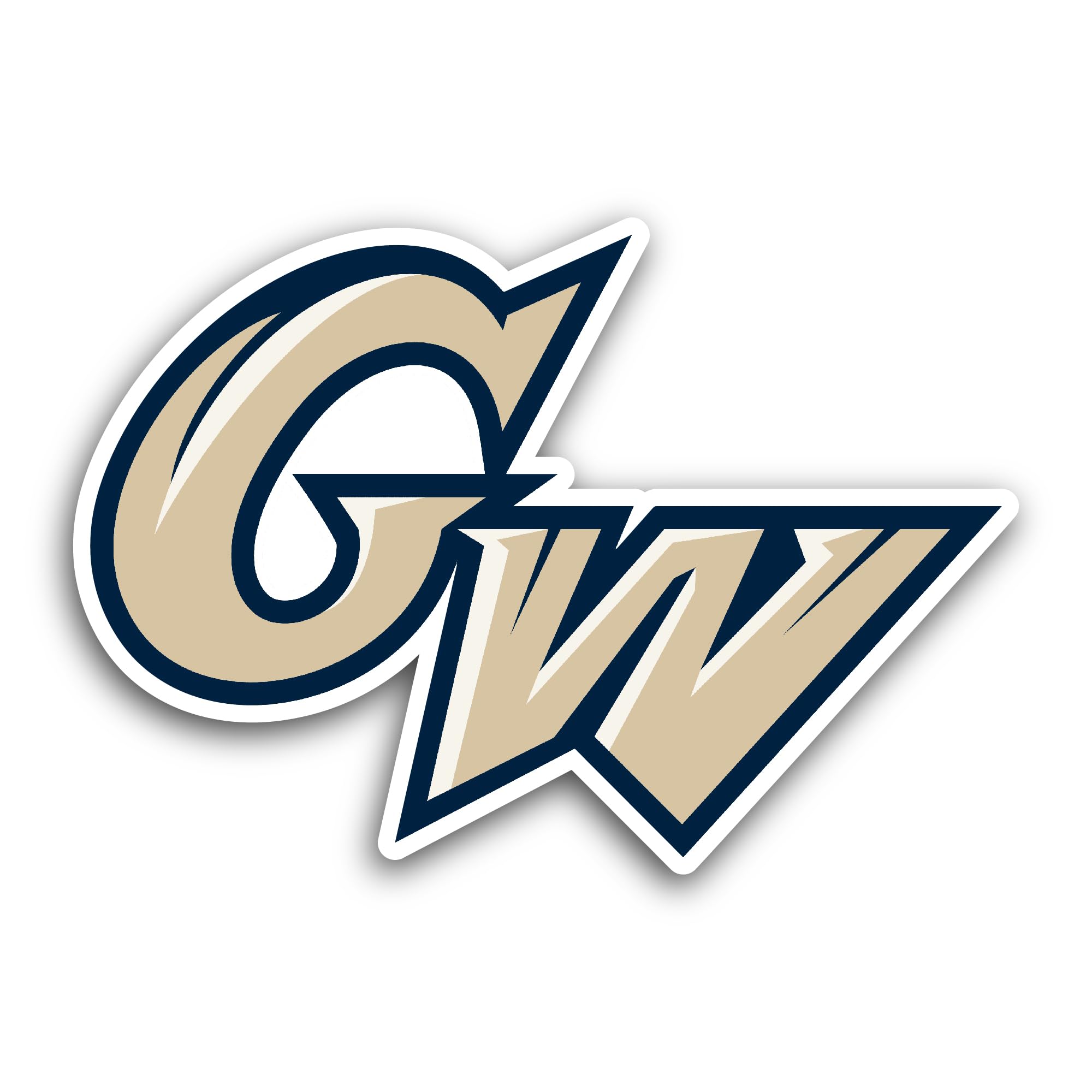 2 (Pieces) 3" and 5" George Washington C0lonials Sticker, Waterproof Vinyl Decals for Many Purpose L