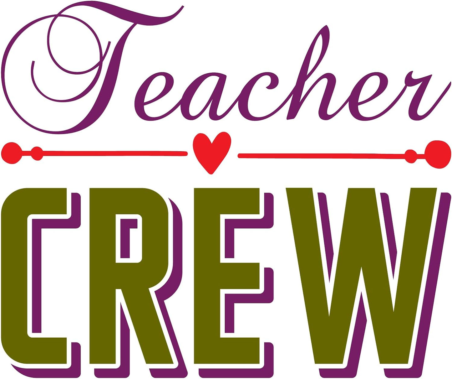 Inspirational Quote "Teacher Crew" Motivational Sticker Vinyl Decal Motivation Stickers- 5" Vinyl Sticker Waterproof