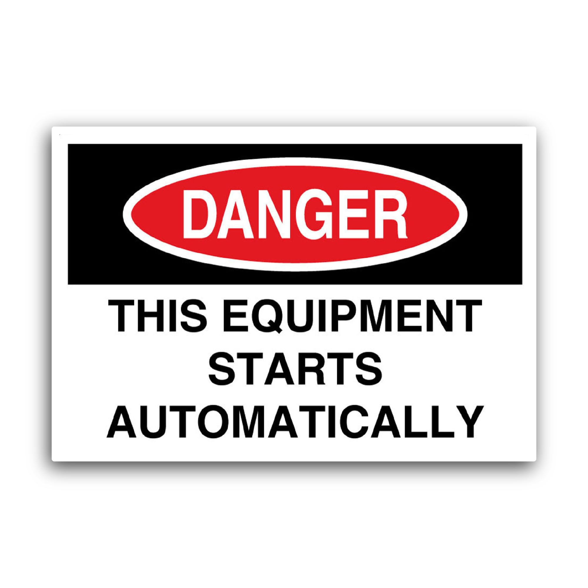 2 (Pieces) 3" and 5" This Equipment Starts Sticker, Waterproof Vinyl Decals for Many Purpose Like Ca