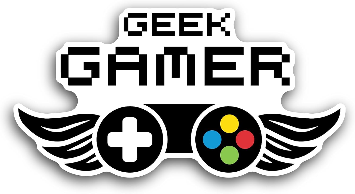 2 (Pieces) 3" and 5" Gaming Decal Sticker, Waterproof Vinyl Decals for Many Purpose Like Cars, Trucks, Laptops, Phones, Windows and More