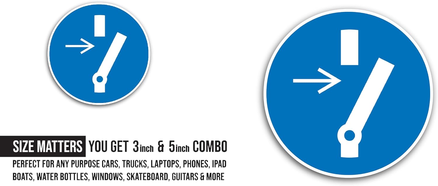2 (Pieces) 3" and 5" Disconnect Before Carrying Out Sticker, Waterproof Vinyl Decals for Many Purpose Like Cars, Trucks, Laptops, Phones, Windows and More