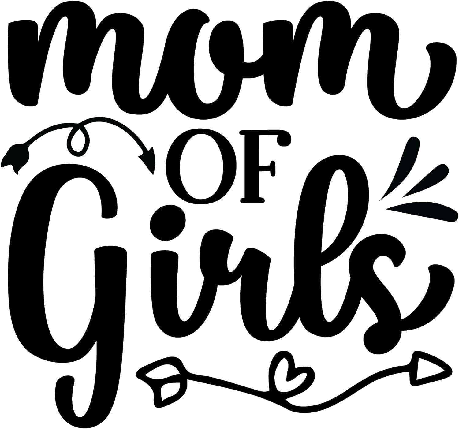 Inspirational Quote "Mom of Girls" Motivational Sticker Vinyl Decal Motivation Stickers- 5" Vinyl Sticker Waterproof