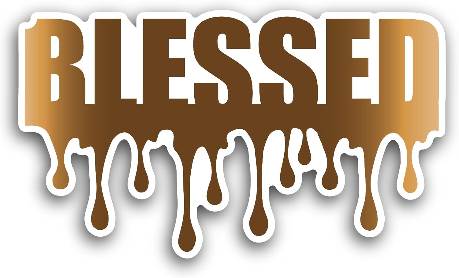 2 (Pieces) 3" and 5" Blessed Sticker, Waterproof Vinyl Decals for Many Purpose Like Cars, Trucks, Laptops, Phones, Windows and More