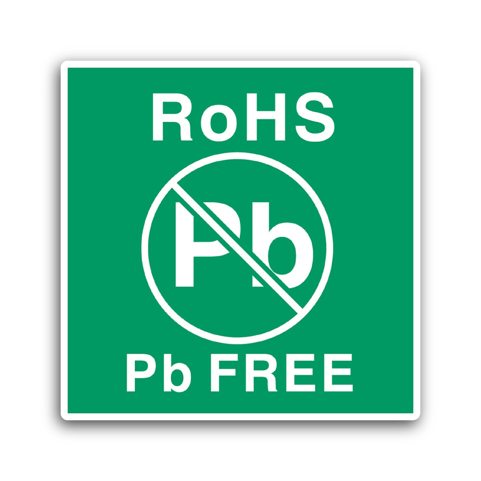 2 (Pieces) 3" and 5" RoHS Pb Free Sticker, Waterproof Vinyl Decals for Many Purpose Like Cars, Truck